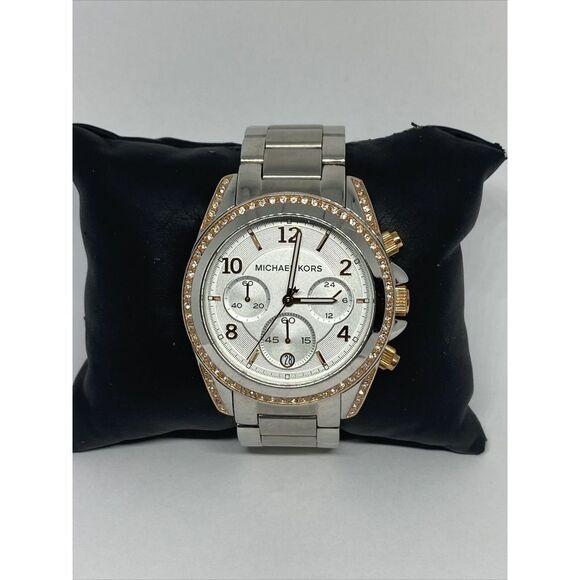 Michael Kors MK5459 Women's Silver Stainless Steel Analog Dial Wrist Watch MP177 - Picture 1 of 12